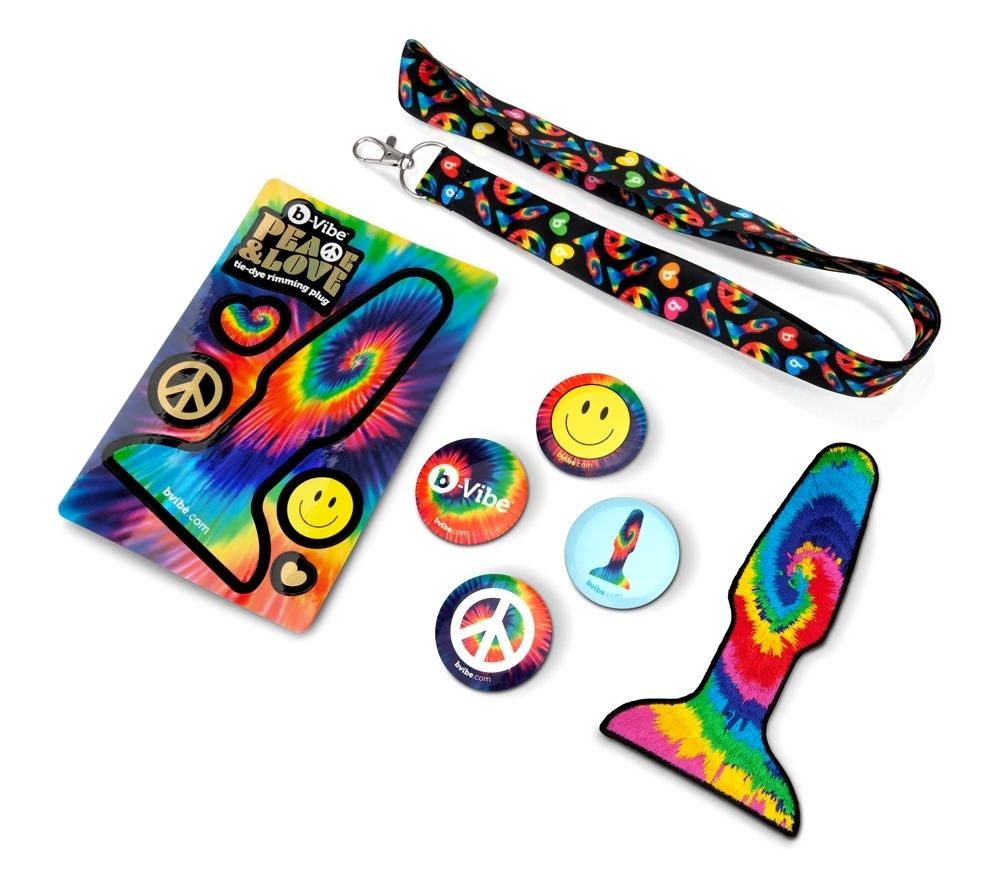 Take an ethereal trip to the promiscuous 60s and experience ... B-Vibe - Peace & Love Tie-Dye Rimming Plug photo-3
