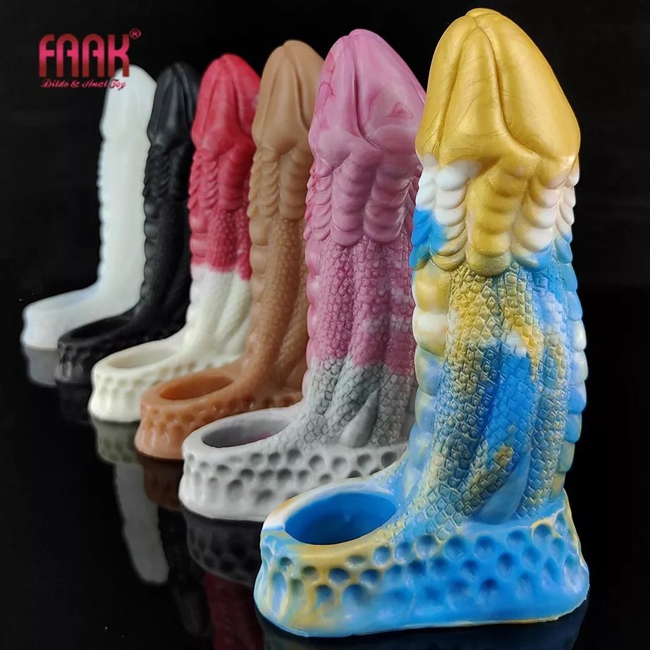 FAAK - Monster Cock Sleeve - Red/White photo-6