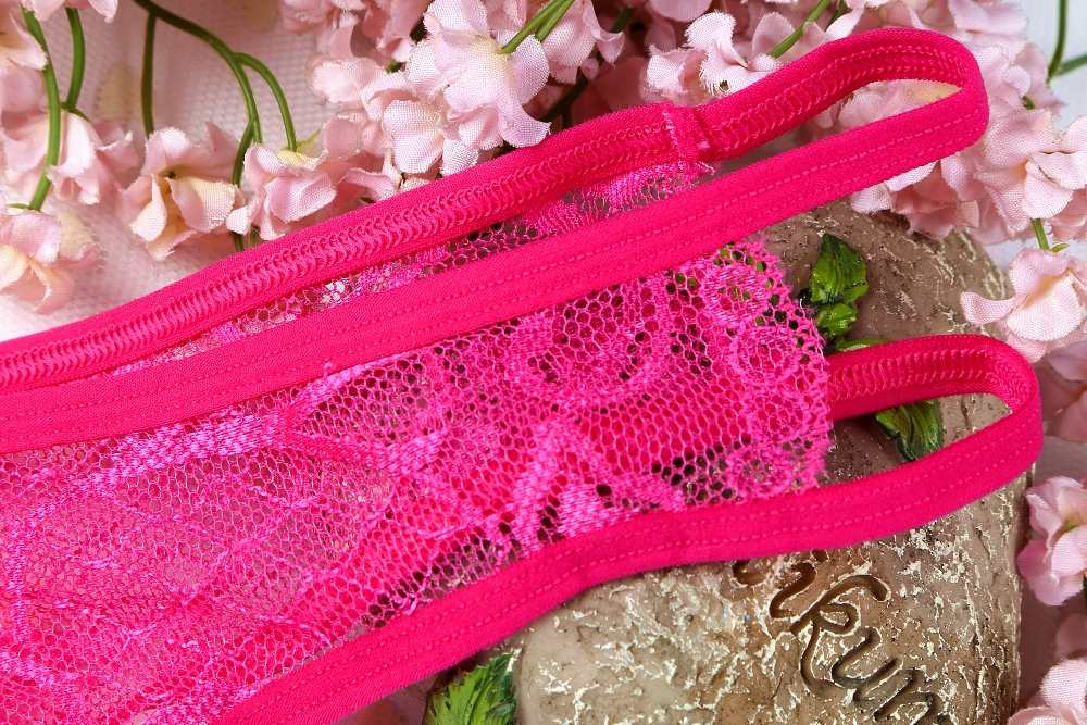 SB - 開檔內褲 T192 - 玫瑰紅色 照片-10