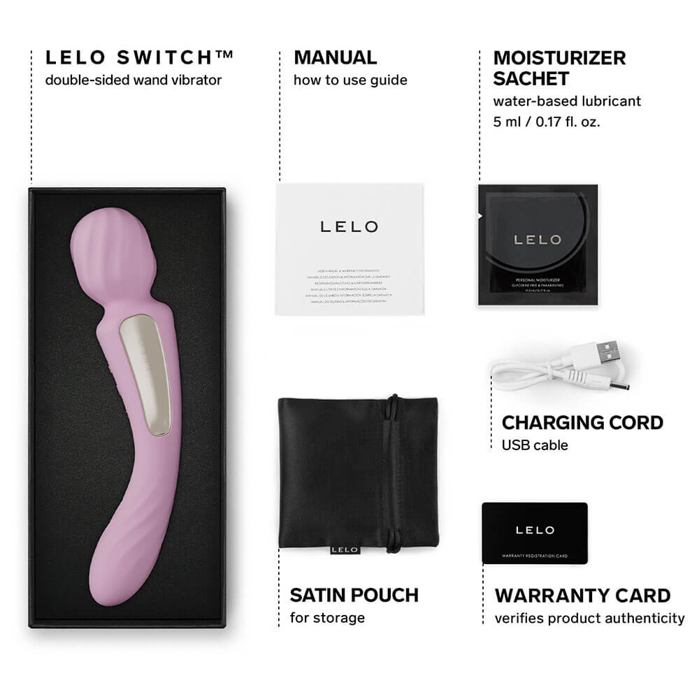 LELO - Switch 双头按摩棒震动器 - 柔雾粉 照片-11
