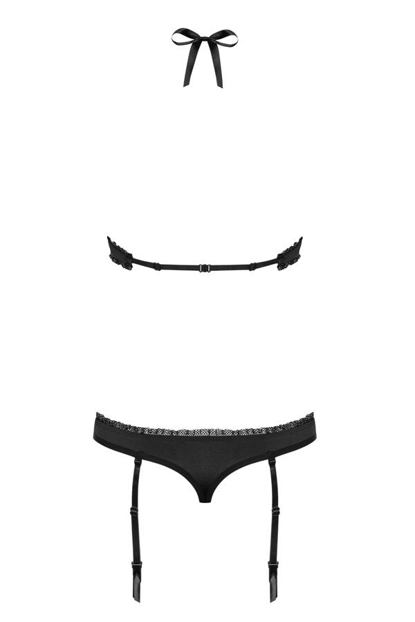 Incredibly sexy teddy together with seductive garter belt? A... Obsessive - 830-TEG-1 Teddy - Black - L/XL photo-9