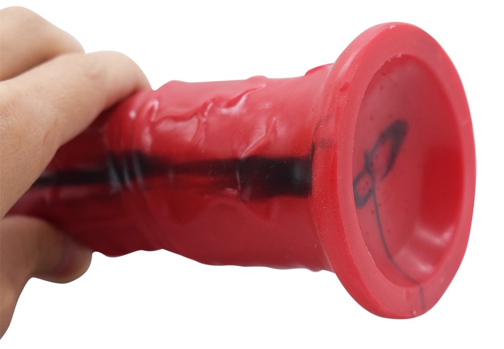 Silicone horse anal dildo, artificial realistic anal plug, s... FAAK - Horse Long Dildo - Red/Black photo-19