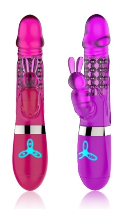 ● Sex toys electric elastic vibration bar rotatable G-spot m... Dibei - Whirlwind Bunny Purple photo-4
