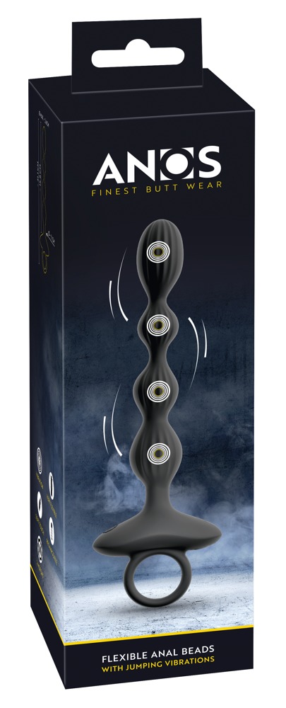 ANOS - Jump 震动后庭串珠 - 黑色 照片-10