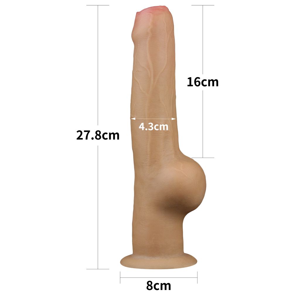 Built to deliver the most lifelike satisfaction, Love Toy Du... Lovetoy - 11" Dual Layer Handle Cock - Flesh photo-16