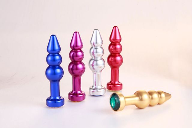 Length: 112mm
Wide: 29mm
Base: 29mm
Weight: 95g SHC - Double Bead Anal Plug photo-2