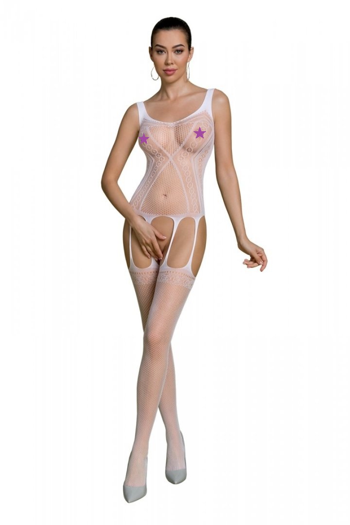 Passion - Eco Bodystocking BS007 - White photo