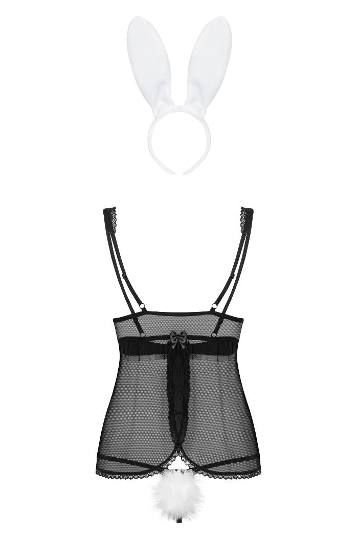 Lovely, sexy or spicy? Don’t know what to choose? It means y... Obsessive - 815-CST-1 Bunny Costume 5-pcs - Black - L/XL photo-7