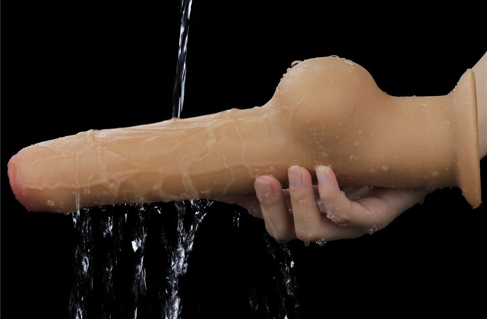 Built to deliver the most lifelike satisfaction, Love Toy Du... Lovetoy - 11" Dual Layer Handle Cock - Flesh photo-9