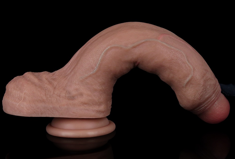 Experience unparalleled pleasure with our Dual-Layered Silic... Lovetoy - 8.5" Dual Layered Natural Dildo - Brown photo-9