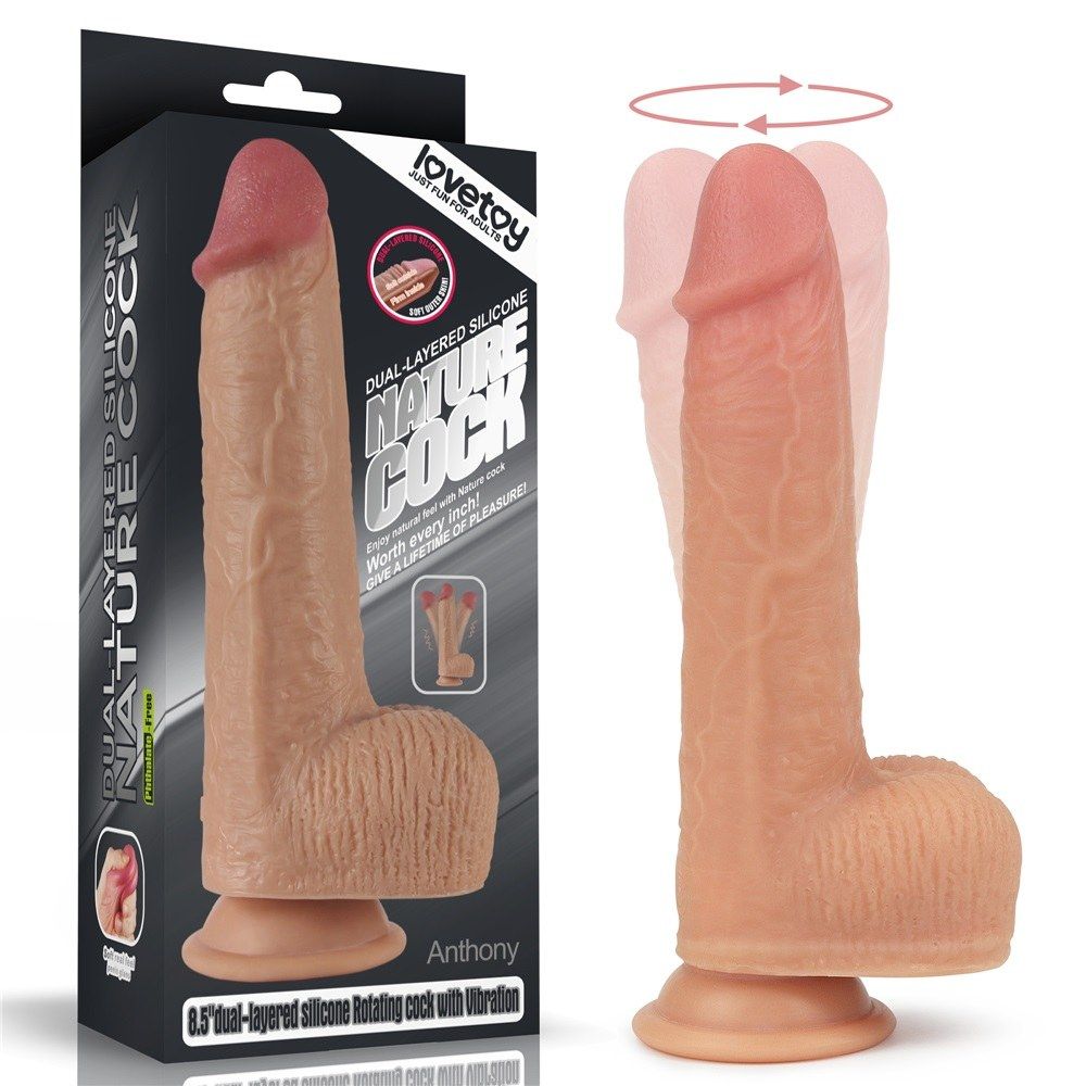 Anthony, from Love Toy Dual-layered Rotating Silicone Natura... Lovetoy - 8.5" Dual Layered Rotating Nature Cock - Flesh photo-10