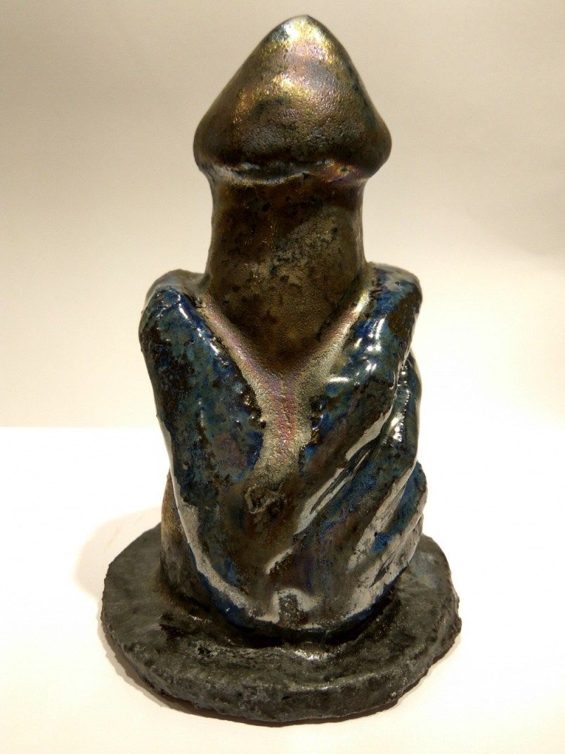 Ave Priape (God of Lust and Fertility) Metallic Copy, Phallus with Hand Sculpture photo-3