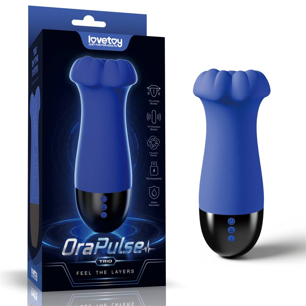 Lovetoy - OraPulse 三重 自慰器 - 蓝色 照片-19