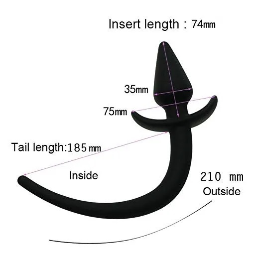 Toynary - AP15 Dog Tail Plug - Black photo-2