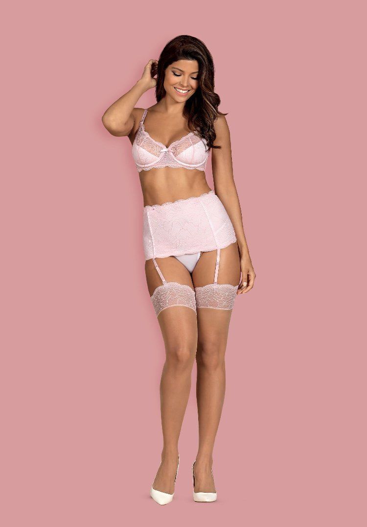 We know what’s gonna give you a lot of pleasure and happines... Obsessive - Girlly Stockings - Pink - L/XL photo-3