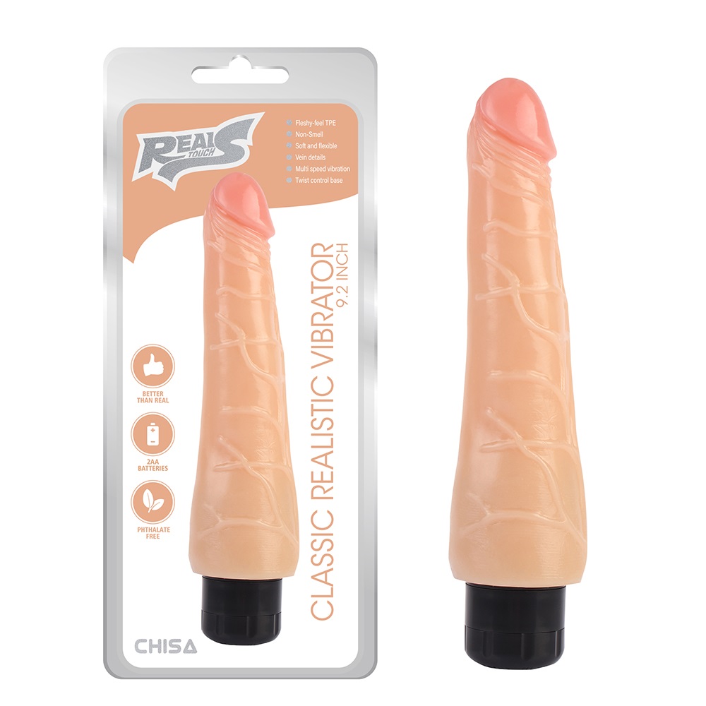 Multi-Speed Vibrations, Waterproof, Phthalates and Latex Fre... Chisa - 9.2" Classic Realistic Vibrator - Flesh photo-6