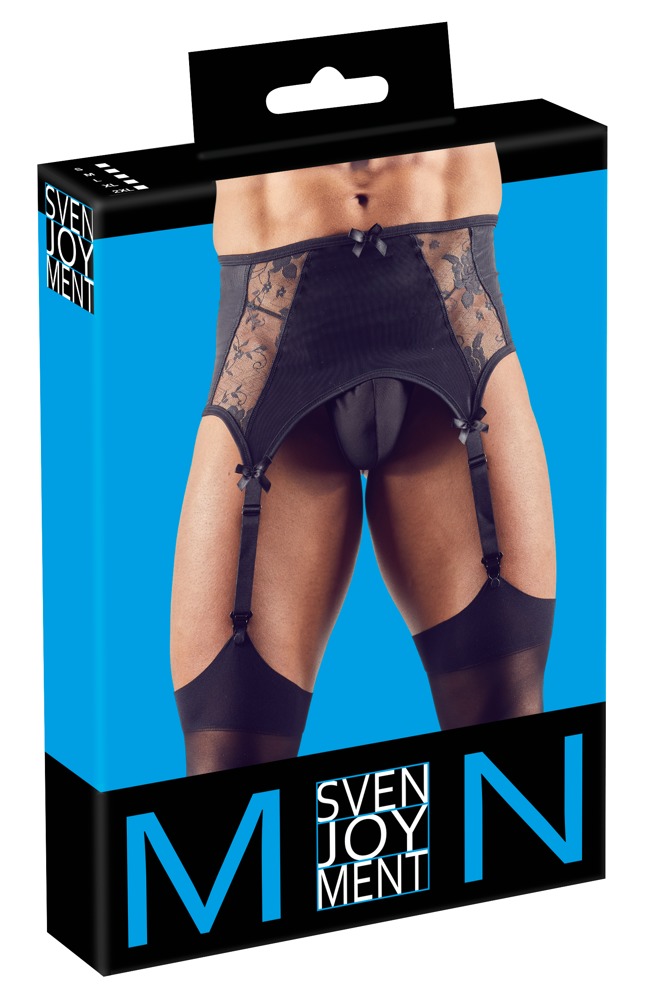 Try something new!
Wide suspender belt made out of lace and ... Svenjoyment - Male Suspender Belt - Black - L photo-6