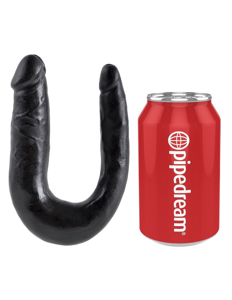 Do you want your first dildo to look and feel just like the ... King Cock - Cock U-Shape Double Trouble S - Black photo-6