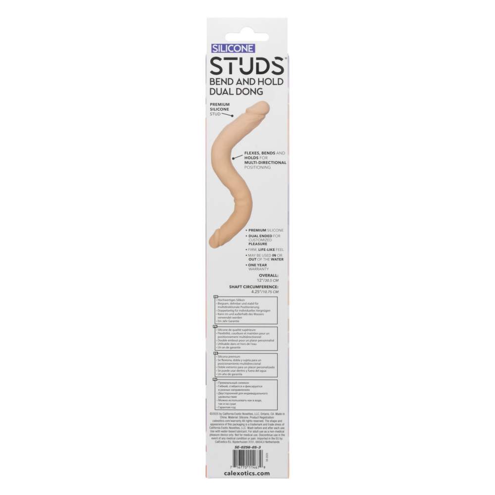 CEN - 12" Studs Dual Dildo - Ivory photo-8