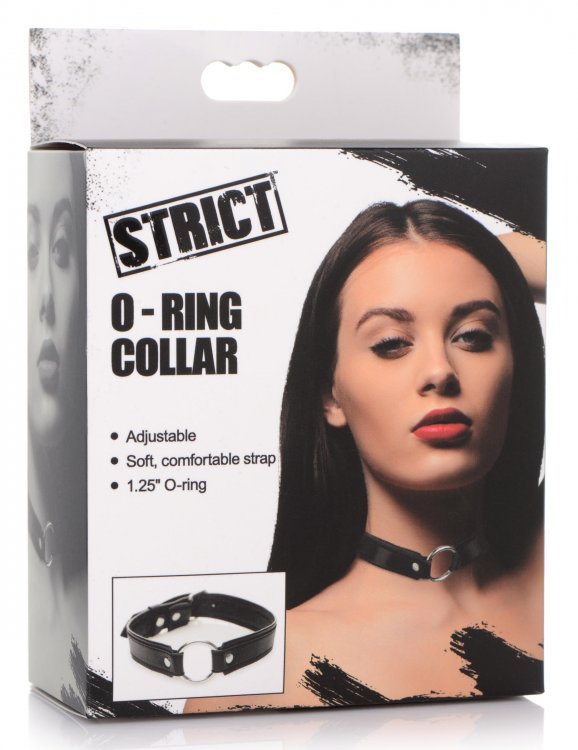 Adorn your neck with this O-ring collar! The beautiful O-rin... Strict - O-Ring Collar - Black photo-6