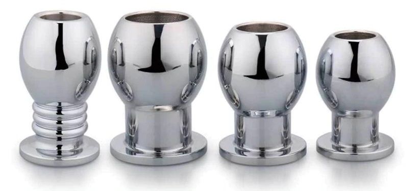 MT - Hollow Anal Plug 70x40mm - Silver photo-7