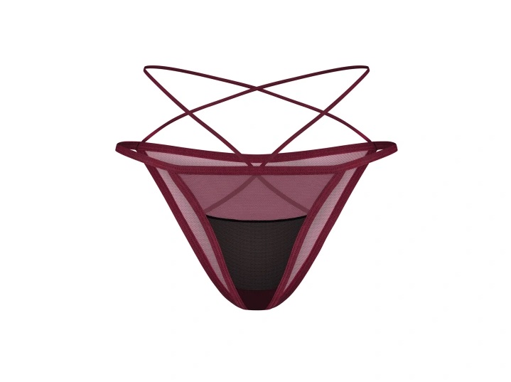 Obsessive - Parisel Panties - Burgundy - L/XL photo