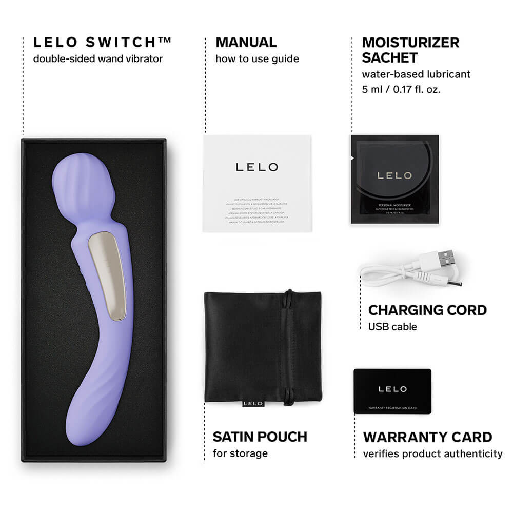 LELO - Switch 双头按摩棒震动器 - 淡紫 照片-11