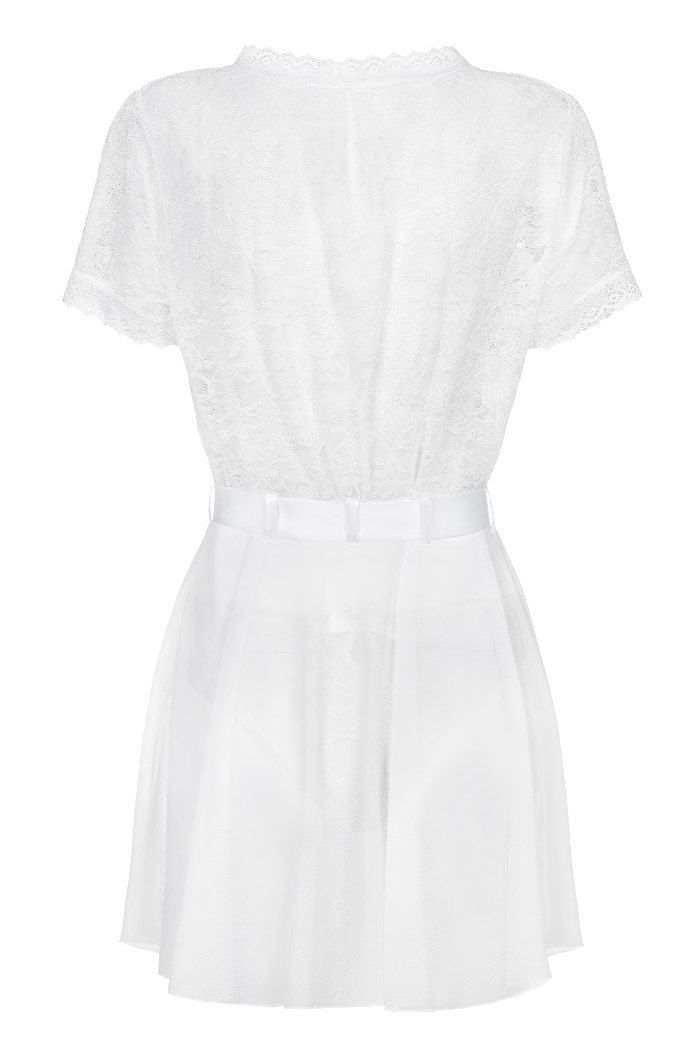And now, thanks to Swanita robe, it means also lovely, tempt... Obsessive - Swanita Robe & Panties - White - XXL photo-6