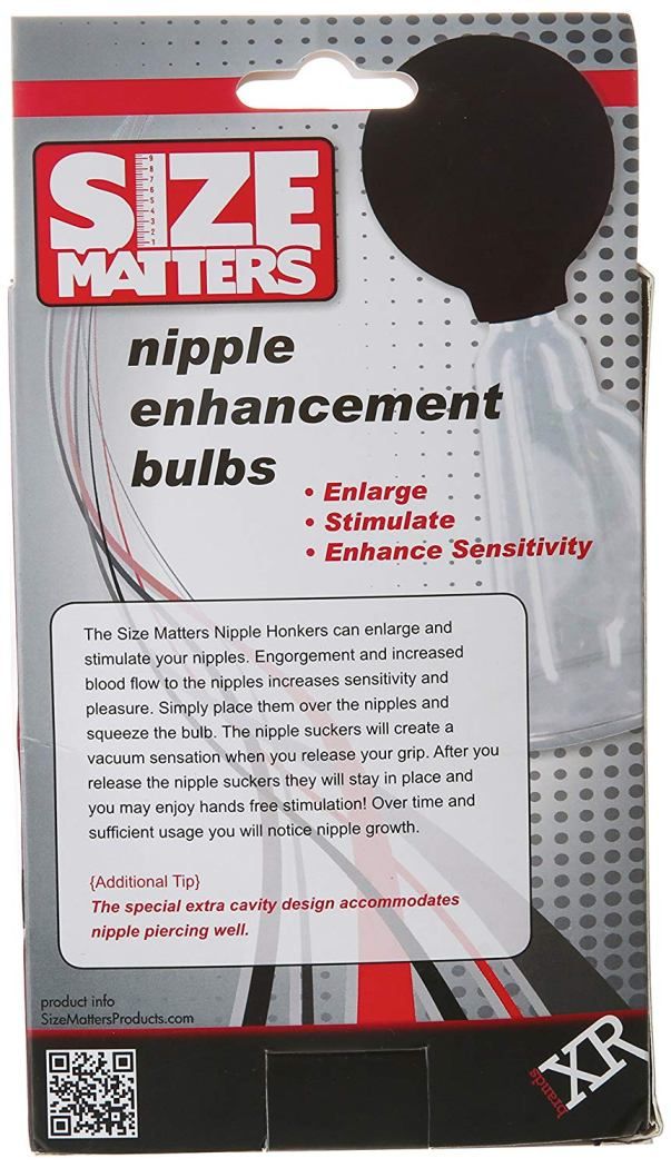 The Size Matters Nipple Honkers can enlarge and stimulator y... Size Matters - Nipple Honkers - Black photo-4