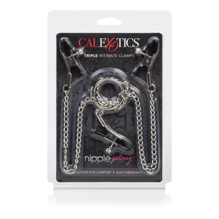 Enjoy 3 x the orgasmic erotic fun with the Nipple Play Tripl... CEN - Triple Intimate Nipple Clamps photo-4