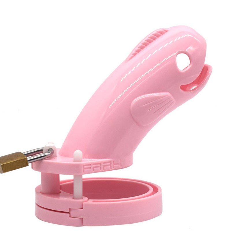 Whale head chastity cage
Total high: 130mm
Cage high: 116m... FAAK - Long Whale Chastity Cage - Pink photo-3