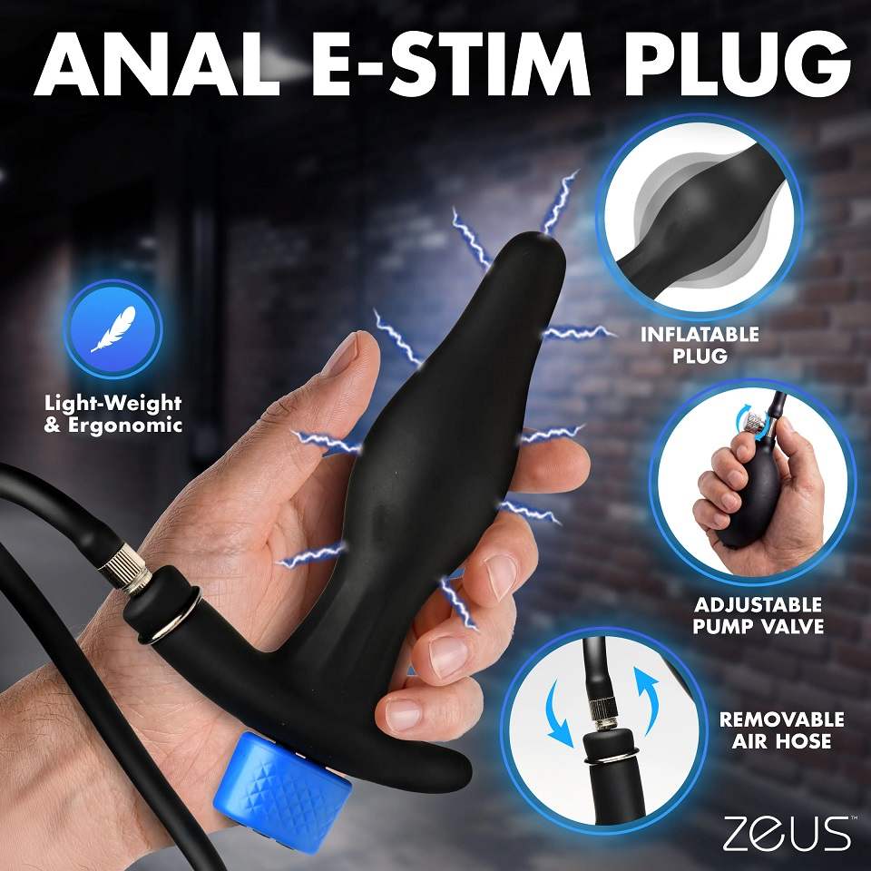 Zeus Electrosex - Inflatable Plug & Urethral Sound E-Stim Kit 照片-4