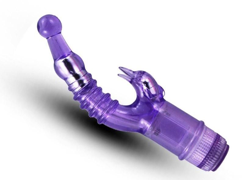 Use your waterproof Naughty Rabbit Vibrator in the tub, show... Aphrodisia - Naughty Dolphin Crystal Stimulator Vibe- Purple photo-3