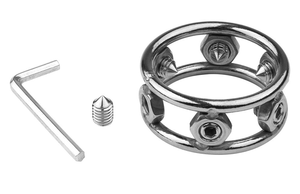 MT - Clinch Bolt 陰莖環 L - 銀色 照片-4