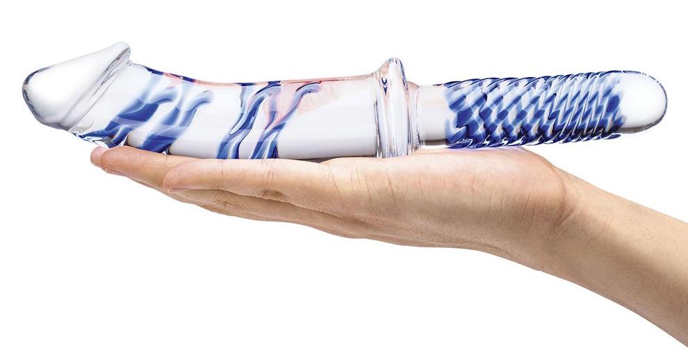 Glas - 11'' Realistic Double Ended Dildo w/Handle photo-3