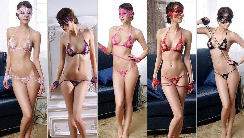 Material : 93% nylon and 7% spandex
Size : Free size , adj... SB - Lingerie Set A390 - Black photo-10