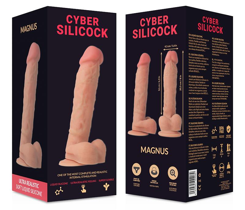 Experience the thrill of being in control with this delightf... Cyber Silicock - Magnus Strap-On - Flesh photo-12