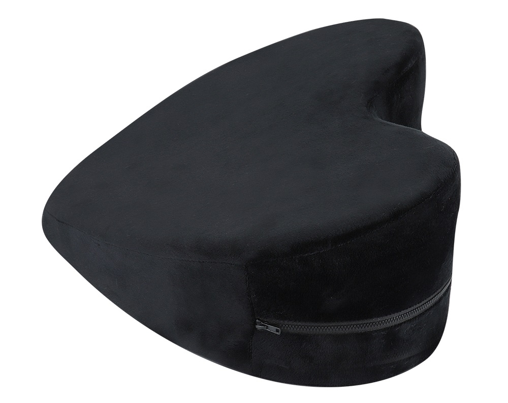 Shaped in ramp, this pillow makes every new sex position eas... MT - Heart-Shaped Sex Position Pillow - Black photo-2