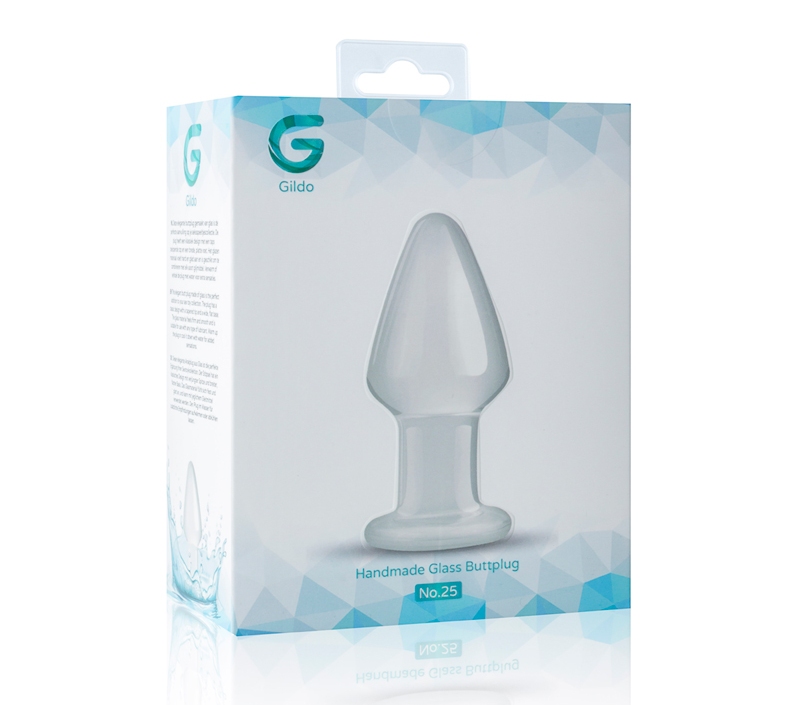 This glass butt plug is perfect for men and women who are lo... Gildo - Glass Buttplug No.25 - Clear photo-4
