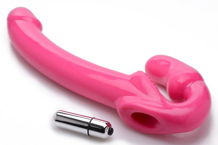 Penetrate harness free with the Revolver strapless Strap-On!... Strap U - Revolver Slim 7X Strapless Strap-on - Pink photo-7