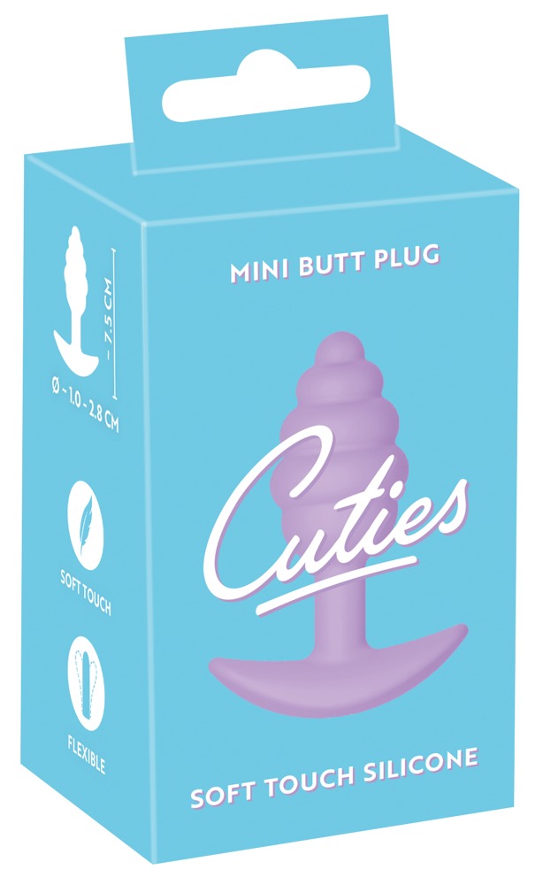 The velvety soft Mini Butt Plug from the popular Cuties rang... Cuties - Grooved Mini Butt Plug - Purple photo-8