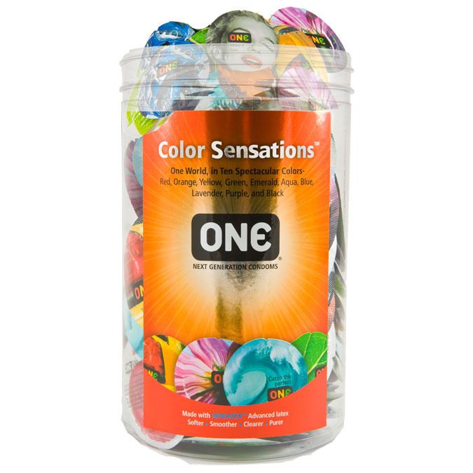 ONE Color Sensations come in 10 amazing colors - Red, Orange... One Condoms - Color Sensations 1 pc photo-2