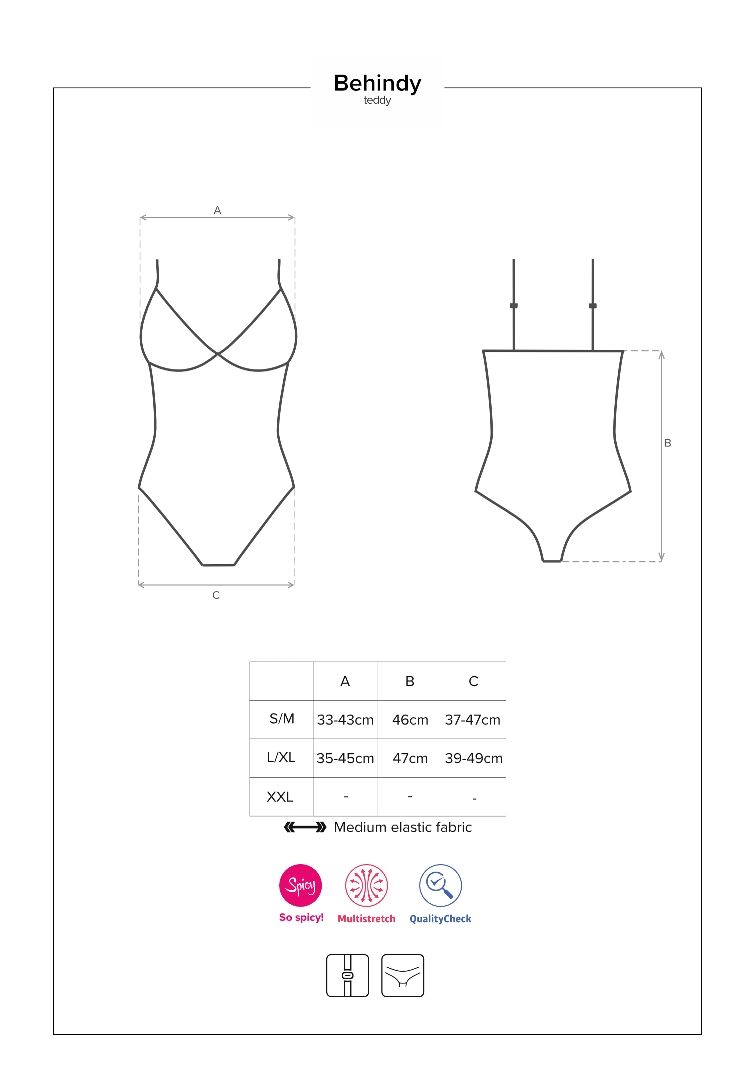 Obsessive - Behindy 开档连身衣 - 黑色 - L/XL 照片-9