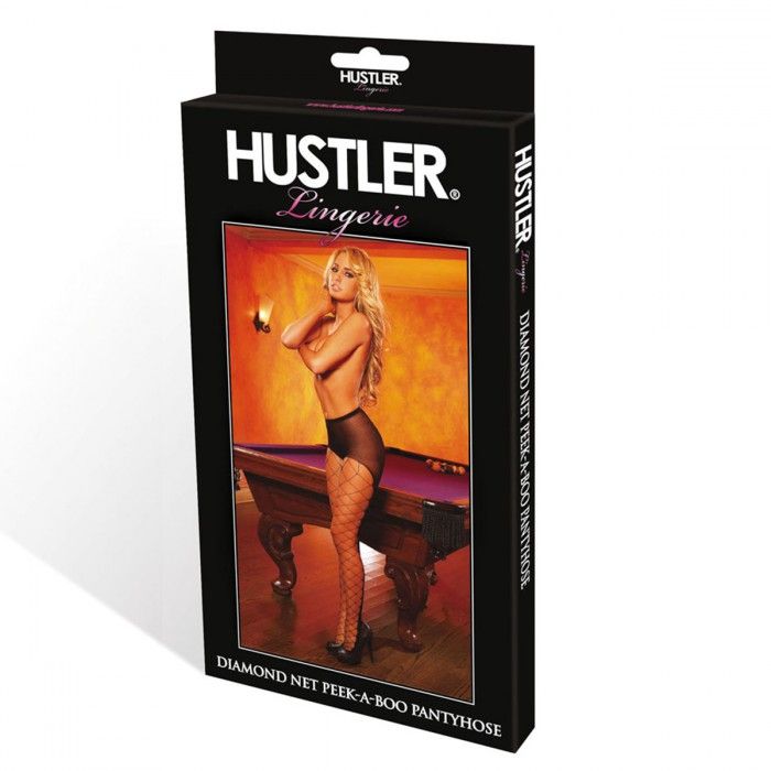 Try on something new tonight! These black and sheer back pan... Hustler - Fence Net With Enforce Opaque Back Pantyhose photo-5