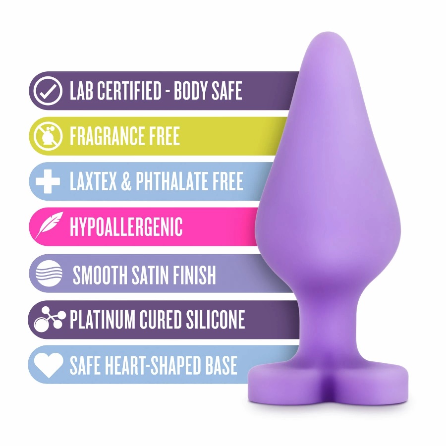 The special heart-shaped base is the outstanding feature tha... Blush Play - Naughtier Candy Heart Fuck Me Plug - Purple photo-4