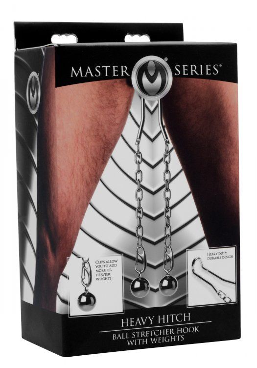 Test your limits with a unique ball stretcher and two 8 ounc... Master Series - Heavy Hitch Ball Stretcher Hook w Weights - Silver photo-5