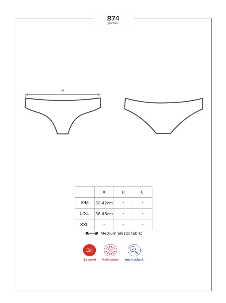 Obsessive - 874-PAN-2 Panties - Cream - L/XL photo-9