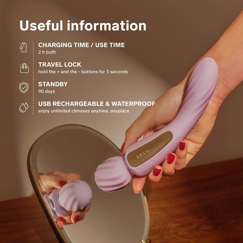 LELO - Switch 双头按摩棒震动器 - 柔雾粉 照片-7