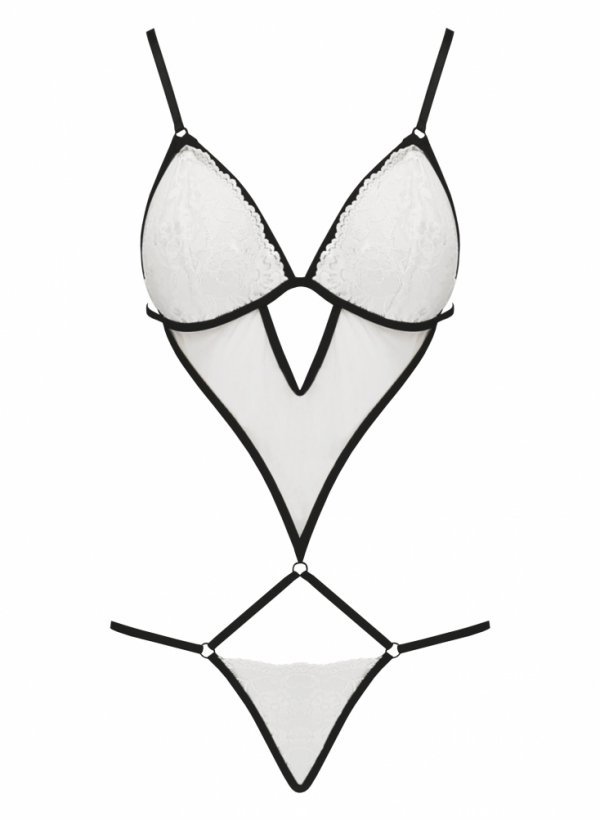 Fancy, cut-out cut and a contrasting combination of white la... Passion - Orihime Body - White - S/M photo-3