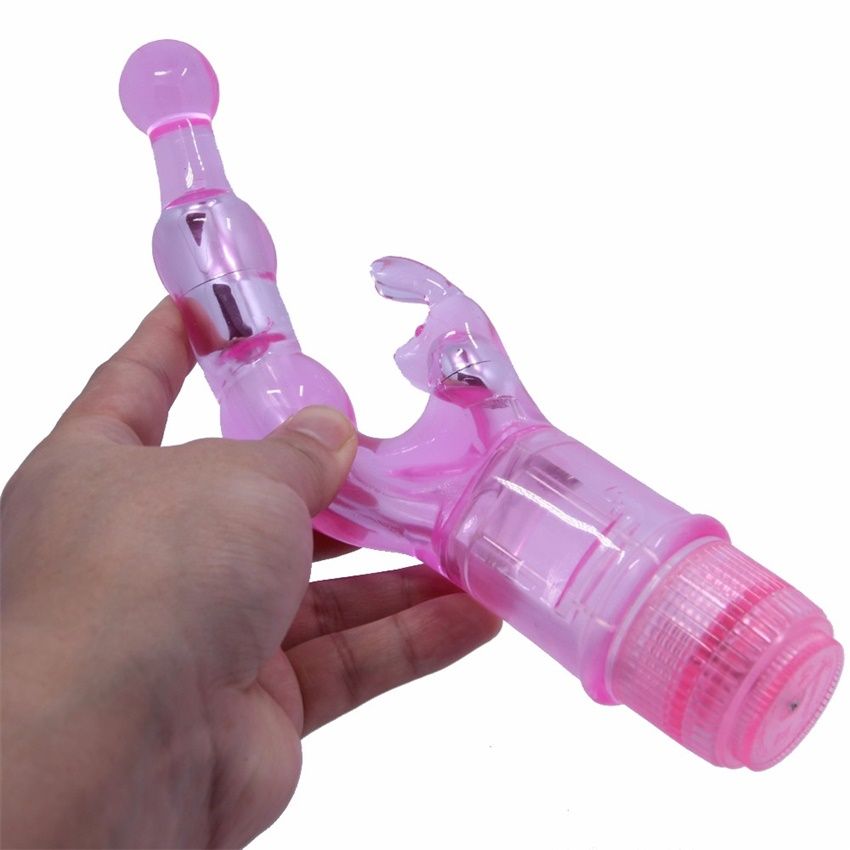 Use your waterproof Naughty Rabbit Vibrator in the tub, show... Aphrodisia - Naughty Rabbit Crystal Stimulator Vibe - Purple photo-6